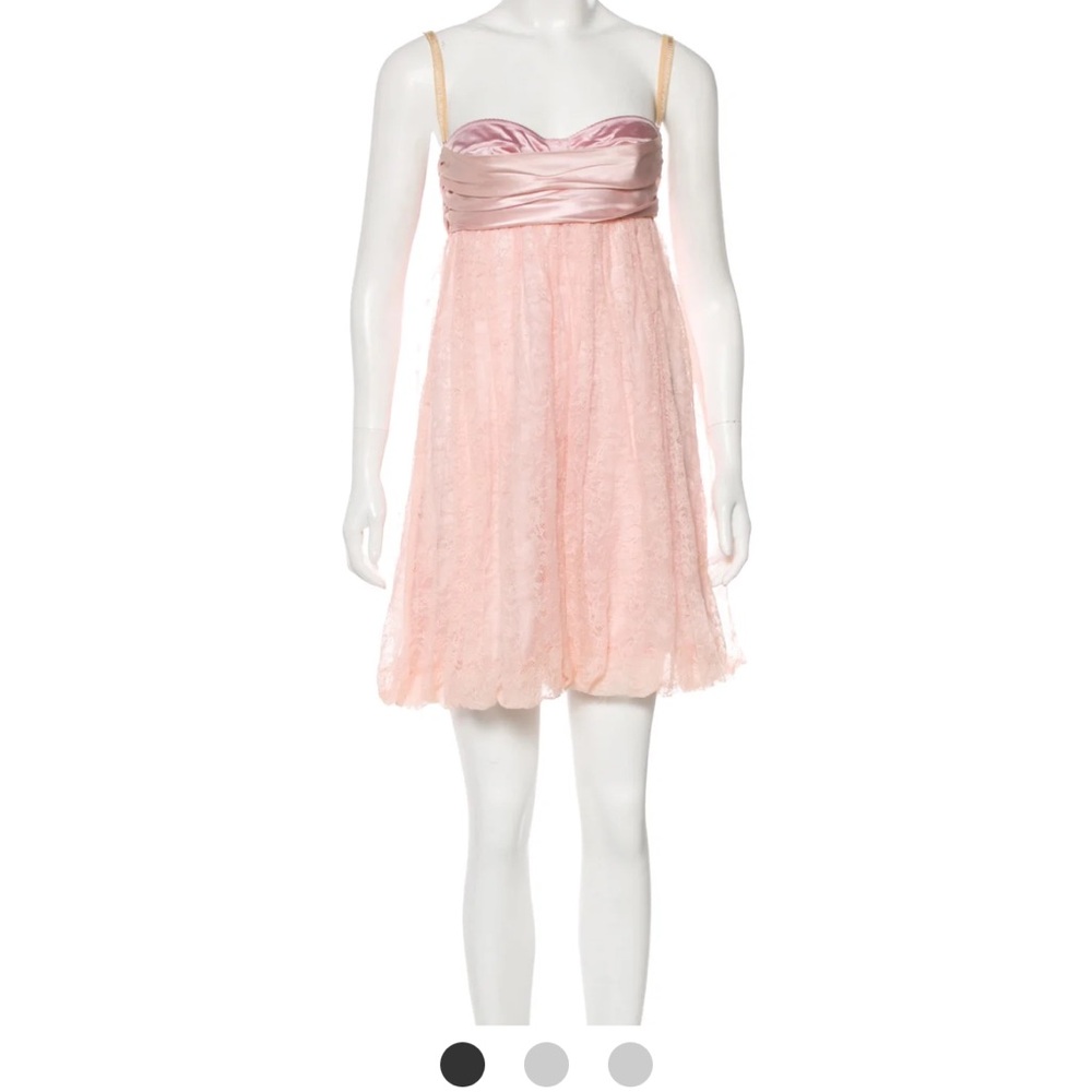 DOLCE & GABBANA XS PINK SILK AND LACE BUSTER BABYDOLL DRESS SEEN ON GOSSIP GIRL - Picture 5 of 7
